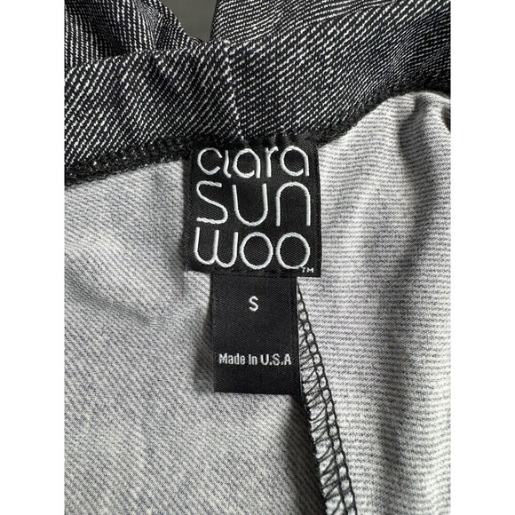 Clara SunWoo Ankle Pants Womens Small Heather Gray Pull On Leggings Stretch USA - Picture 4 of 9